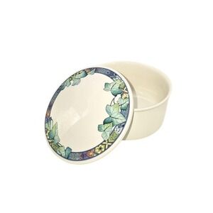 Villeroy & Boch Pasadena Ivy Porcelain Round Trinket Box with Lid Germany